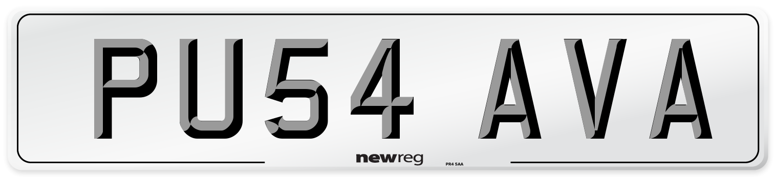 PU54 AVA Number Plate from New Reg